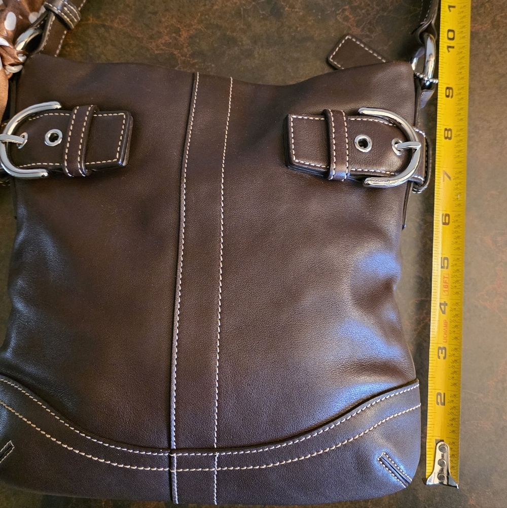 Vintage Coach Soho Slim Shoulder Hobo w/ Twilly - Picture 7 of 9